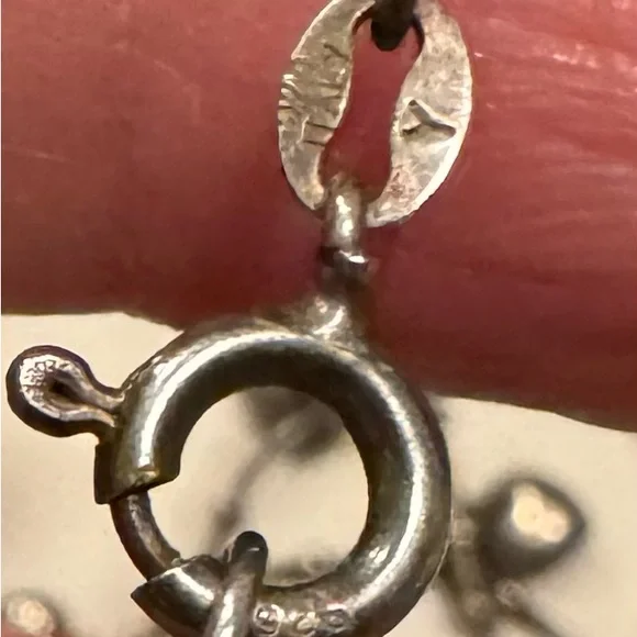 Artisan glass heart necklace sterling silver chain unique Valentine’s Day gift - Picture 7 of 8